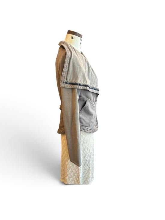 Prairie Underground Jackets & Blazers - Prairie Underground Soft Taupe Cotton Jacket Organic Cotton Art to Wear